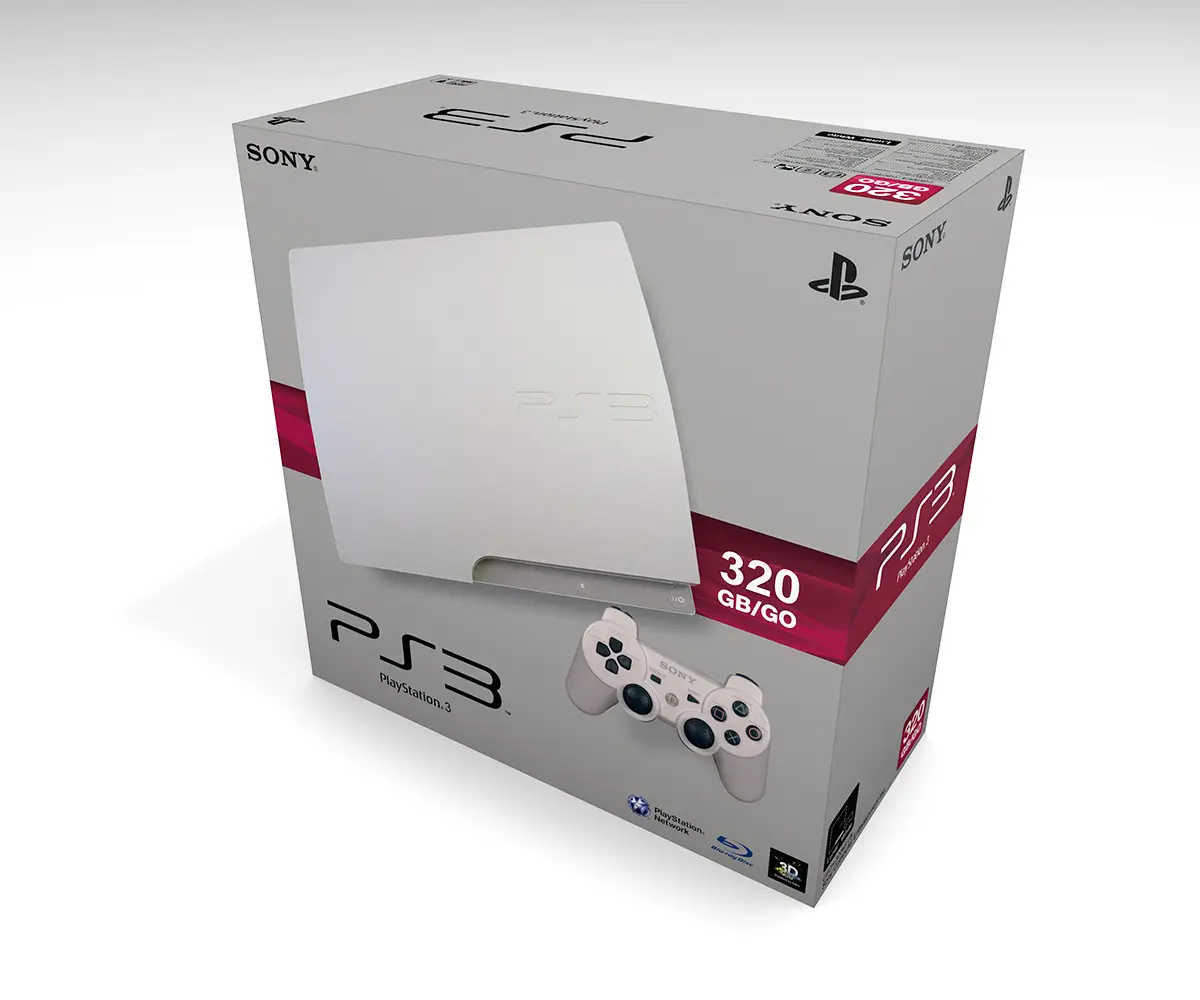 Boîte PlayStation 3 Slim 320GB Blanc