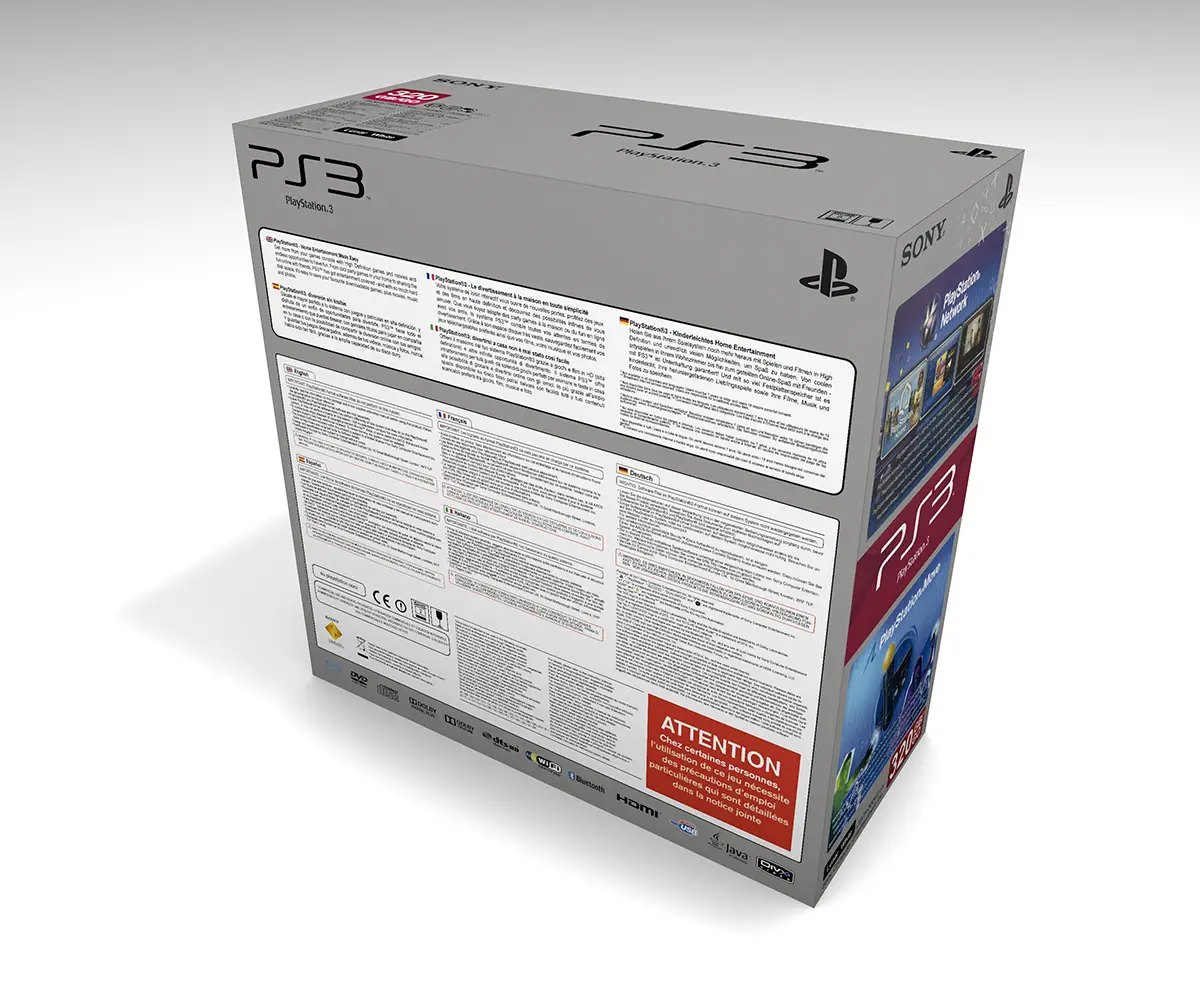 Boîte PlayStation 3 Slim 320GB Blanc