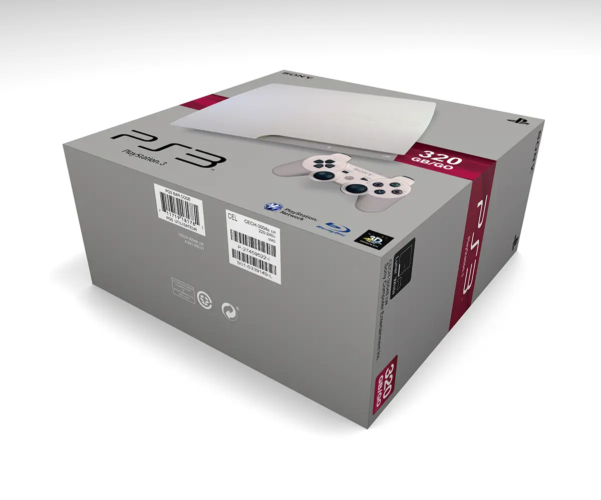 Boîte PlayStation 3 Slim 320GB Blanc
